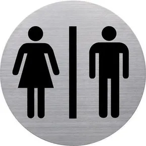 WC-Piktogramm, Edelstahl, HELIT